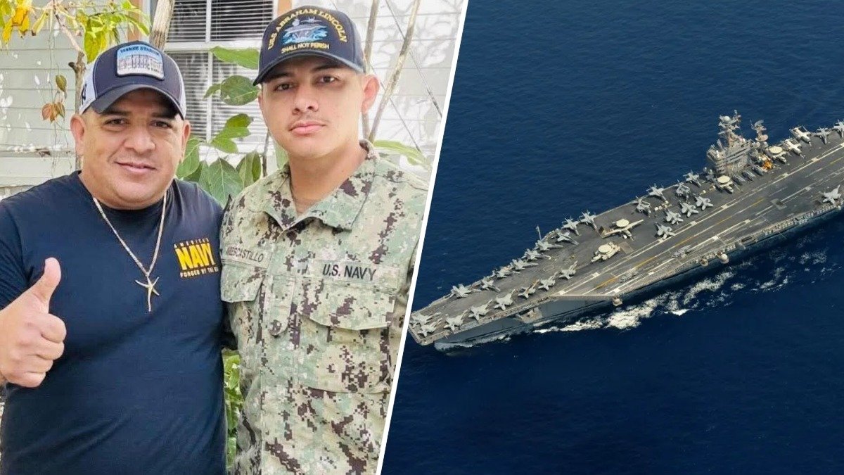 Father of sailor aboard the beleaguered USS Abraham Lincoln detained by ICE