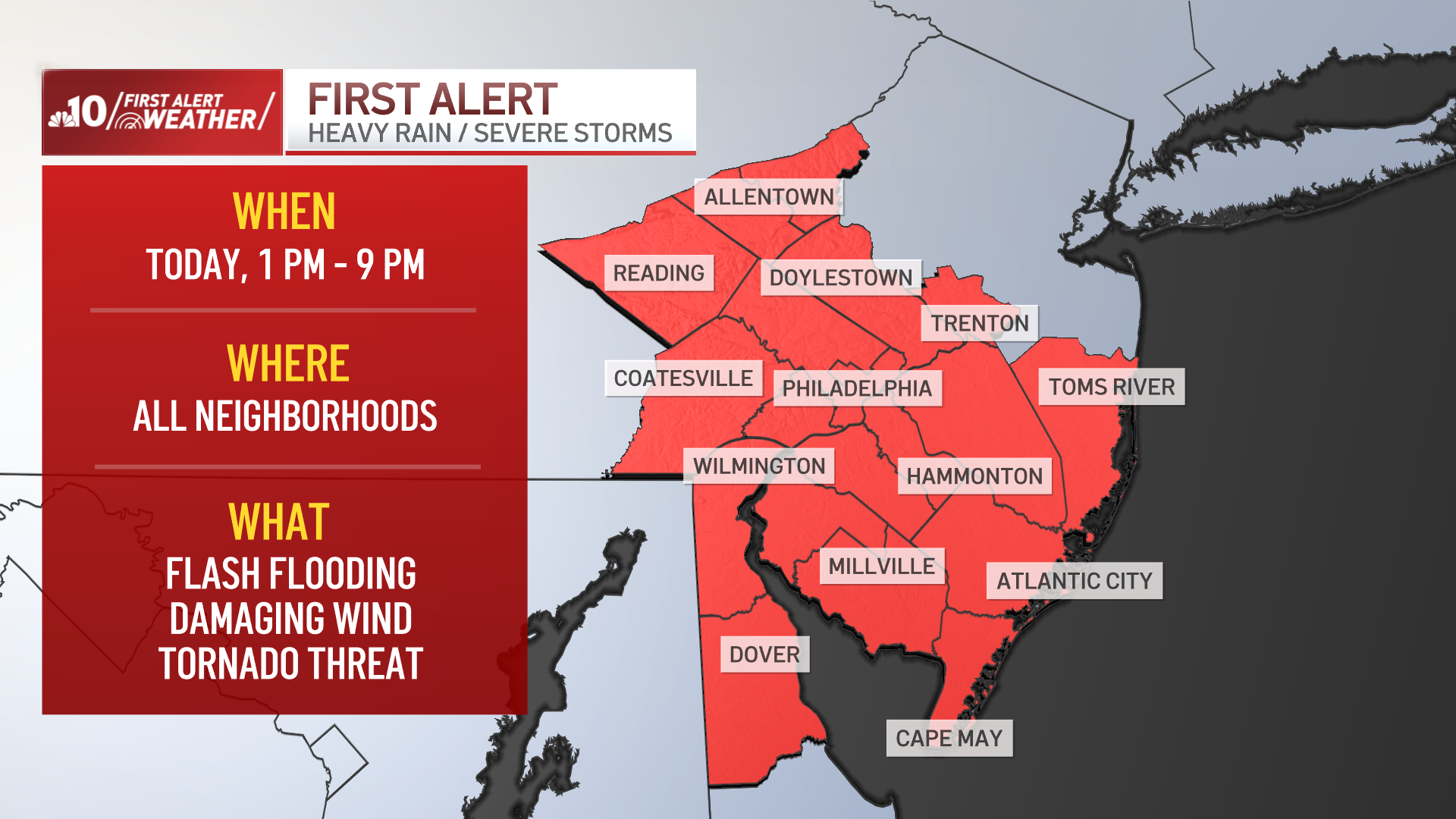 Live Updates: Severe storms, flash flooding threaten the Philadelphia region