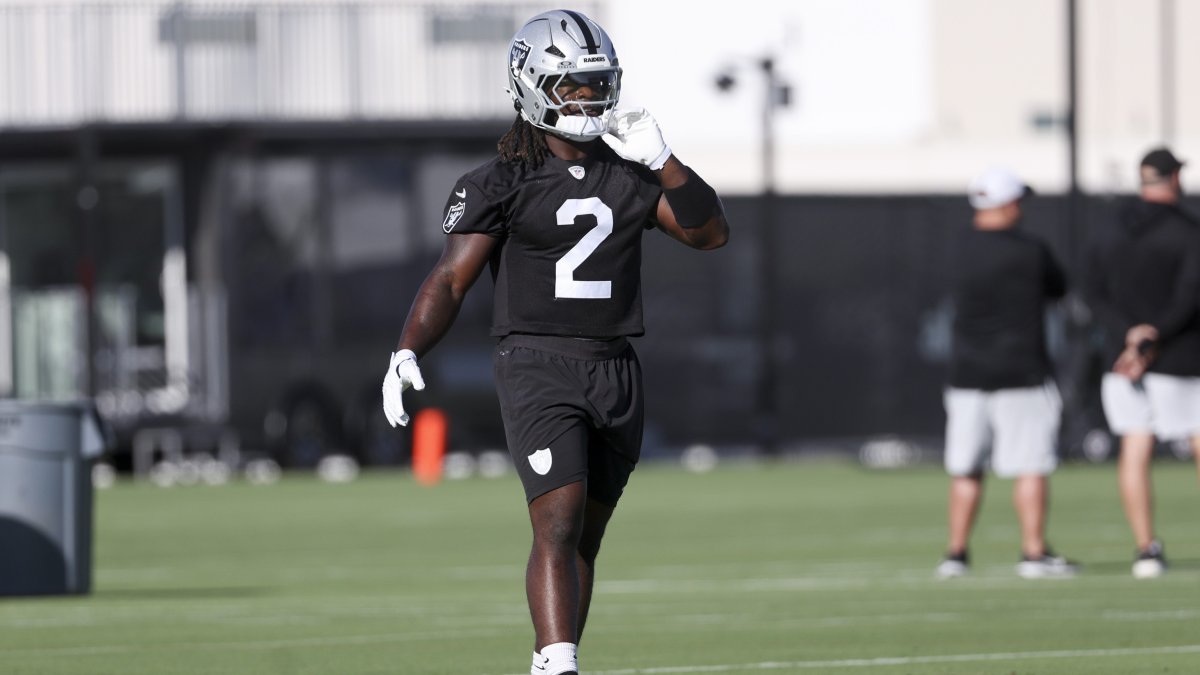 Raiders RB Jeanty Injured, Carted Off Practice Field