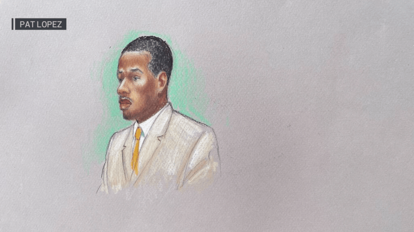 A sketch of defendant Karmelo Anthony during a hearing in Collin County, Friday, Aug. 21, 2026.