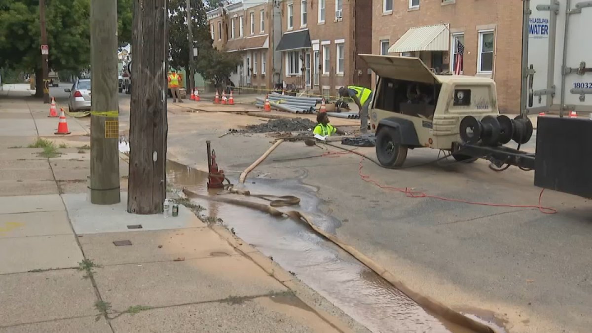 Water main break leaves Bridesburg neighbors waiting for water to be restored