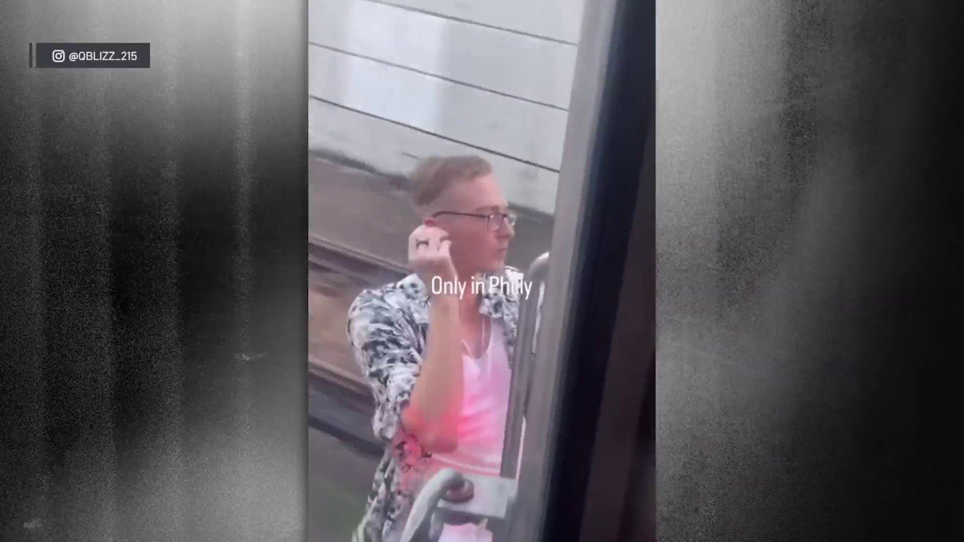 Man seen hanging from moving SEPTA train