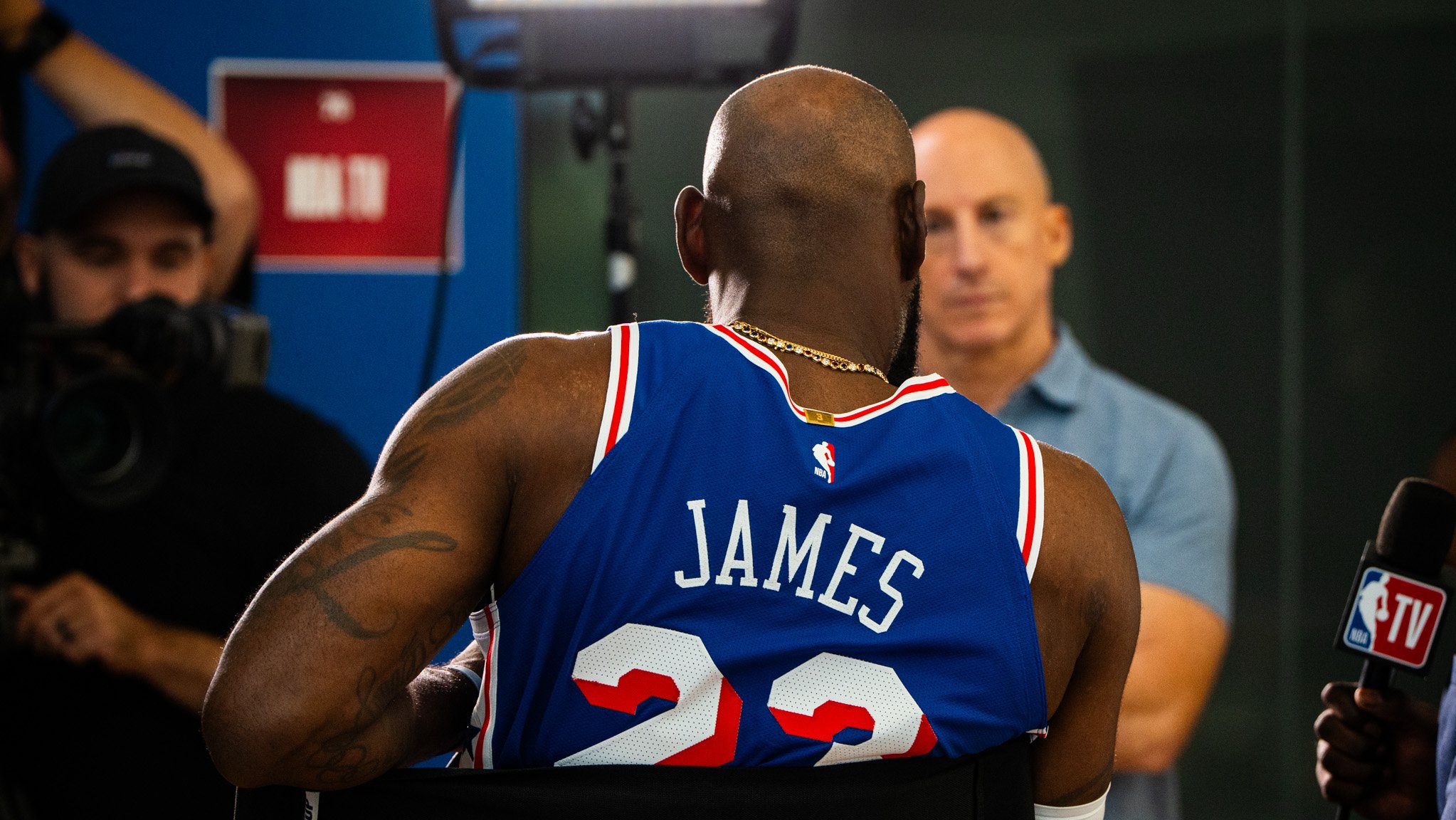 Say cheese , LeBron James is a Sixer : Best of Sixers Media Day
