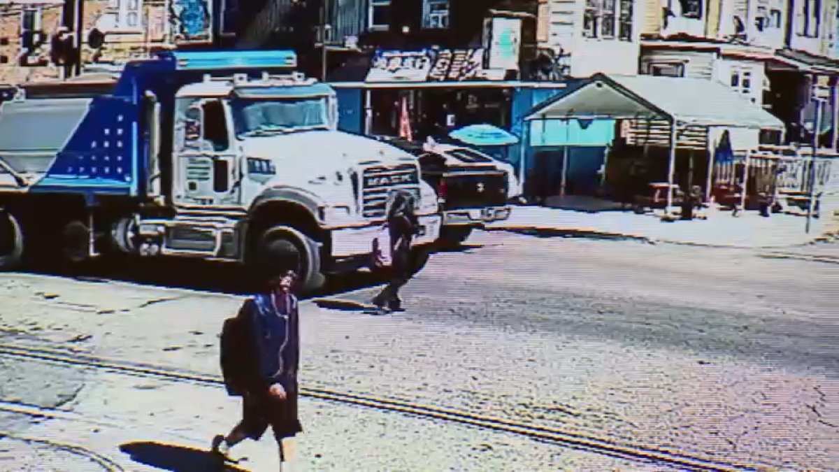 Girl walks away uninjured after truck runs over her in Northeast Philadelphia