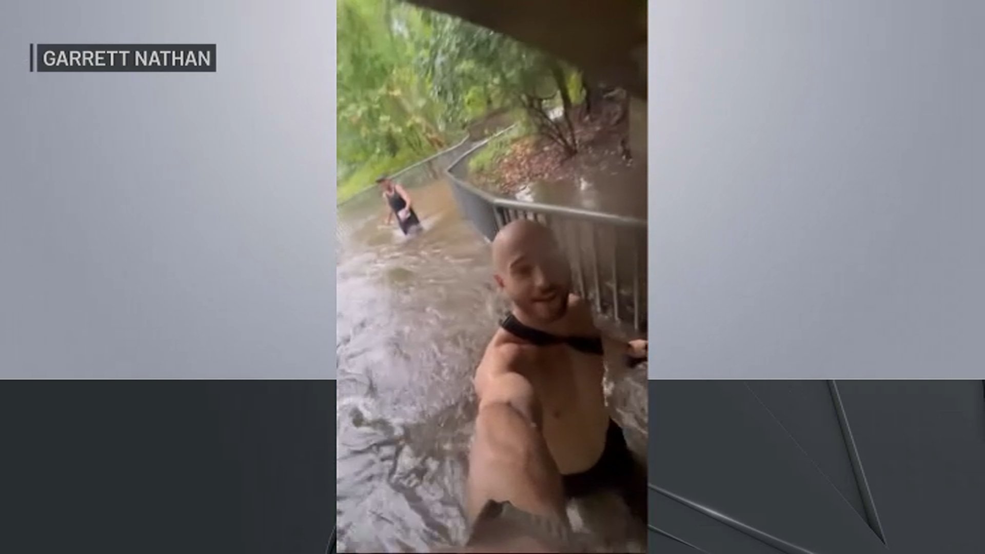 ‘Bro, this is nuts!': Marathon runners race straight into torrential flooding