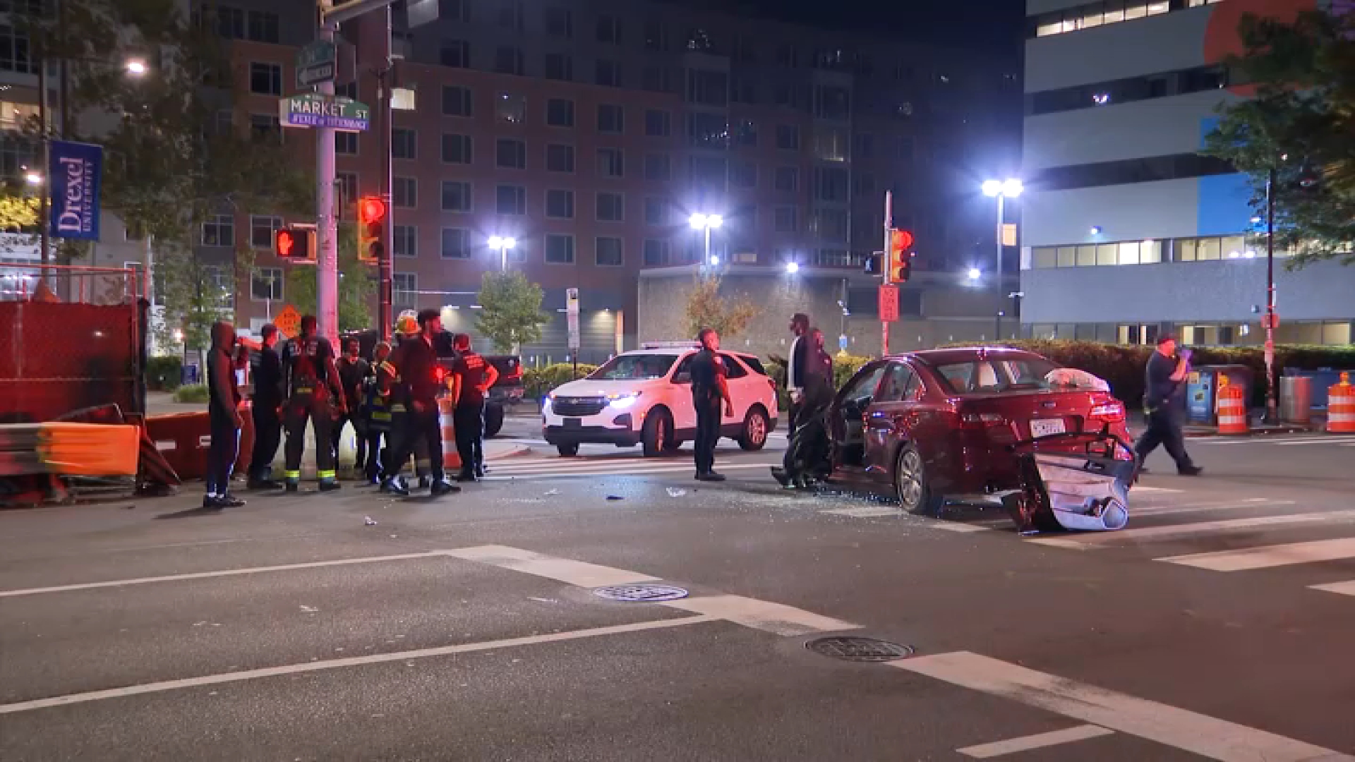 nbcphiladelphia.com - Hayden Mitman - 2 hospitalized following crash along Market St. in University City