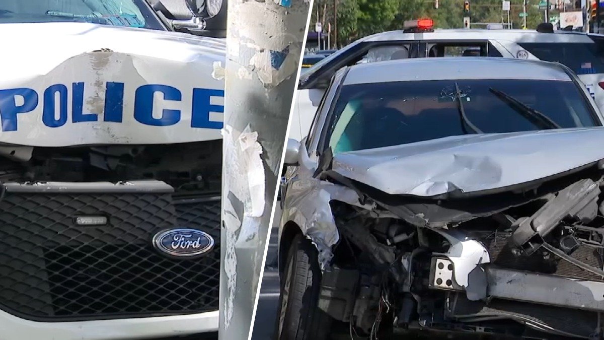 Officer crashes cruiser into car at West Philadelphia intersection, police say