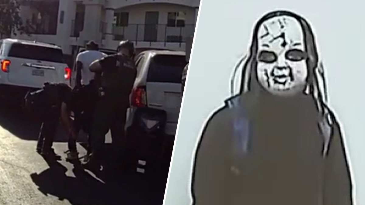 Exclusive videos reveal capture of Philadelphia's masked man in Las Vegas