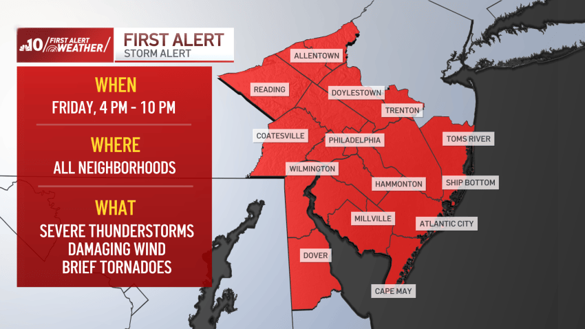 A first alert map for Friday, Oct. 16, 2026