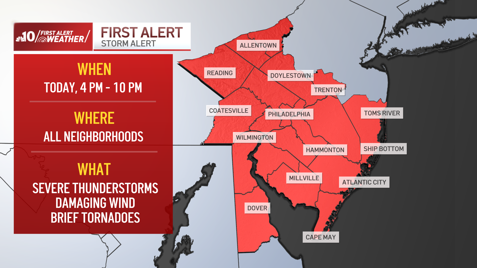 First Alert Friday: Storms expected in Philly region this evening ...
