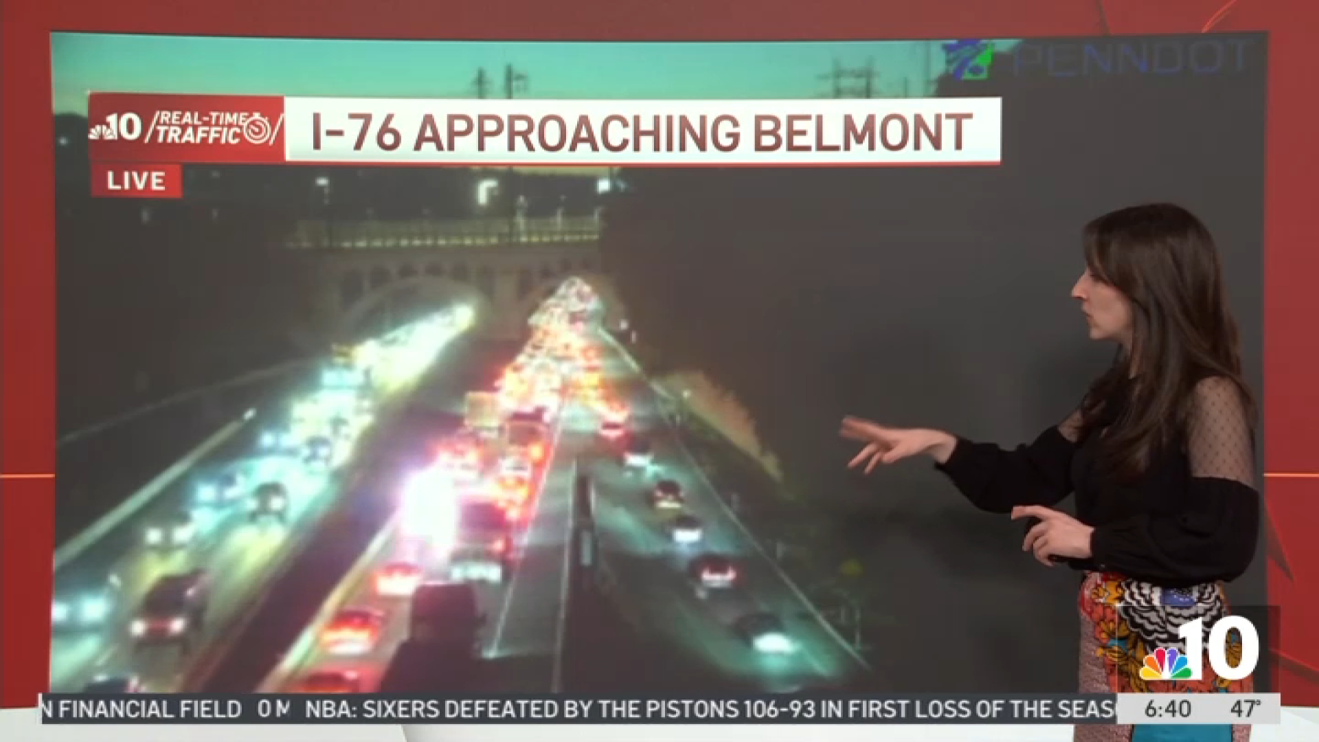 I-76 eastbound sees significant traffic delays due to crash near Belmont Ave.
