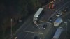 Overturned tractor-trailer causing delays on the New Jersey Turnpike