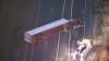 Overturned tractor-trailer closes Rt. 55 northbound in Franklin Twp.