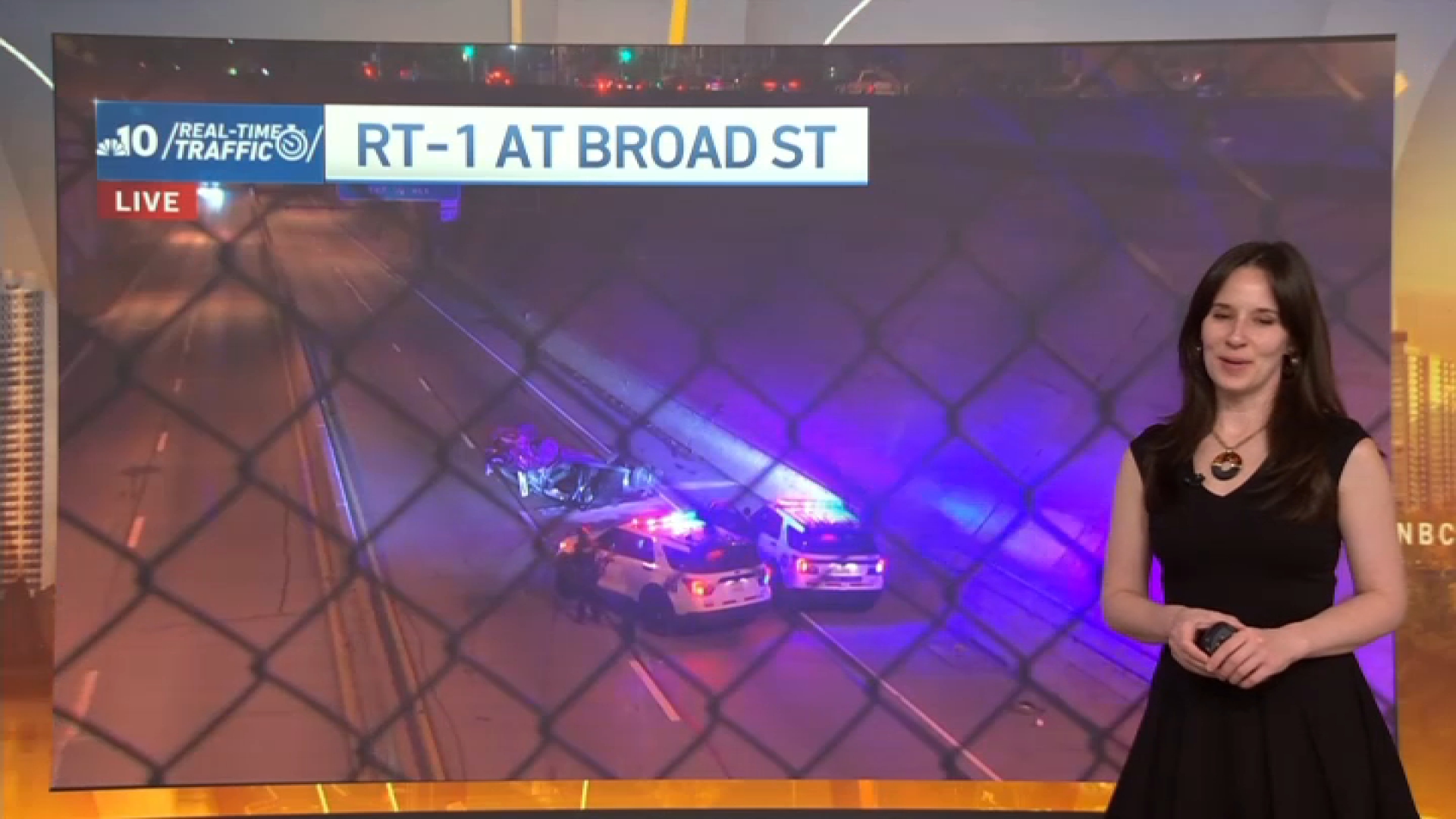 Woman injured as crash closes northbound Route 1 at Broad Street