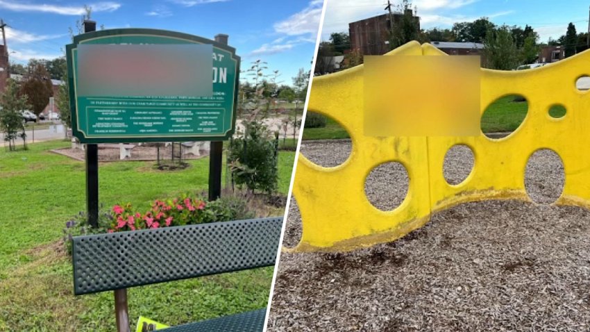 An investigation was underway Saturday after racist and offensive remarks were found throughout the Weldon Park playground in Glenside, according to the Abington Township Police Department.