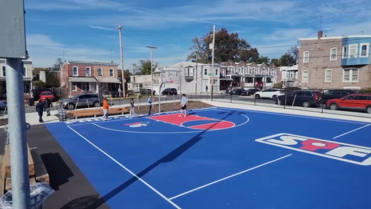 Sixers Youth Foundation Renovates First Basketball Court in Wilmington