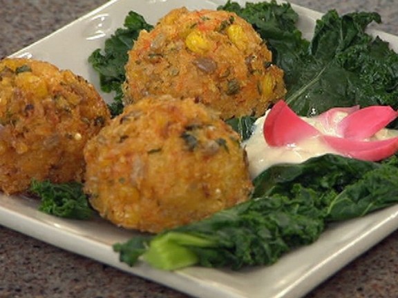 Millet Croquettes with Tofu Tartar Sauce