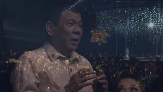 Duterte Sings a Love Song for Trump at a Gala in the Philippines