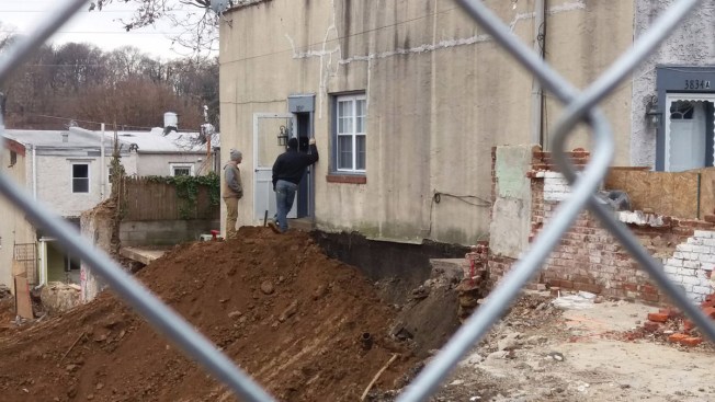 Retaining Wall Collapses In Front Of Manayunk S Home Nbc 10 Sidewalk Collapses In Front Of Manayunk Home S Door