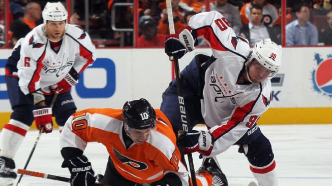 ovechkin capitals take down flyers nbc 10 philadelphia nbc caps flyers